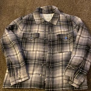 Lucky Brand Women’s  Plaid Sherpa Lined Shirt Jacket‎   Sz M